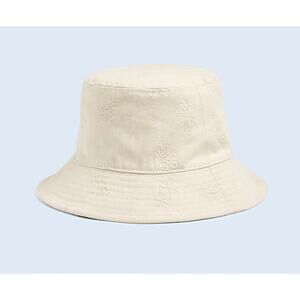 Madewell Off-White Embroidered Bucket Hat